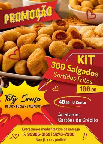 Salgadinhos fritos sortidos,promoção 300 unidades R$100,00 - Foto 3