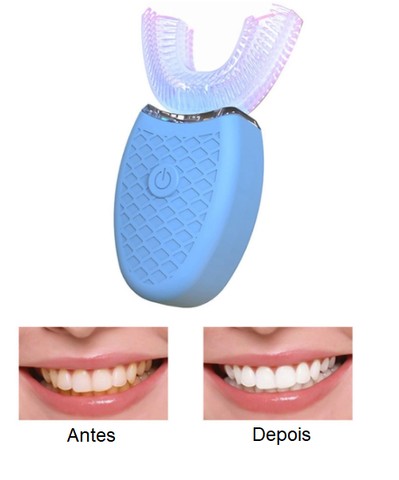 Clareador Dental Em U Limpeza 360 Graus Silicone Segura - Novo