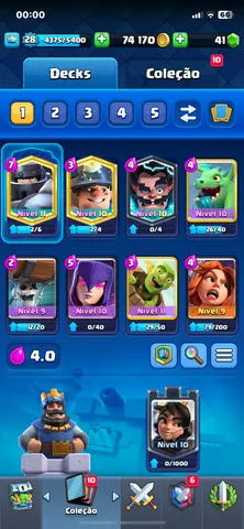 Ta bom o deck? (arena 6) My Best Clash Royale Deck Copiar deck