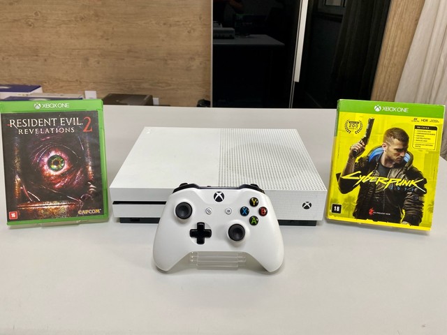 Xbox One S 1tb Seminovo + 2 Jogos Físicos Garantia E Nf