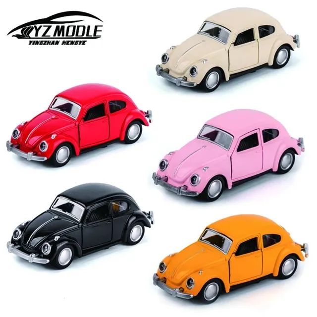 Fusca Retro Miniatura - 1:36 Coleção 