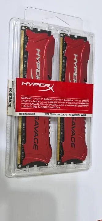 Memória RAM Kingston HyperX Savage 16GB DDR3 1866Mhz