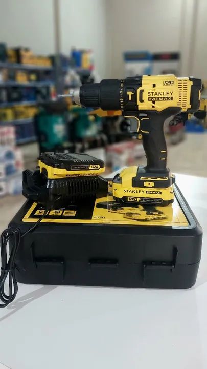 Parafusadeira e Furadeira de impacto a bateria 20v com 2 baterias - Stanley (Loja/Nova) - Foto 4