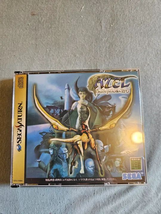 Azel - Panzer Dragoon RPG - Sega Saturn - Old Games Prensado - Inglês 