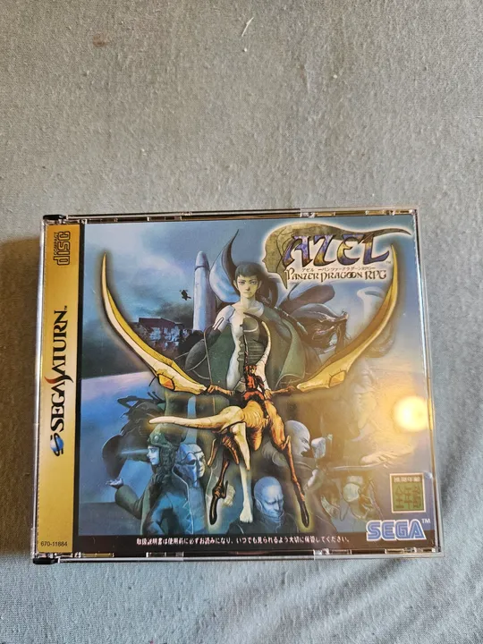 Azel - Panzer Dragoon RPG - Sega Saturn - Old Games Prensado - Inglês