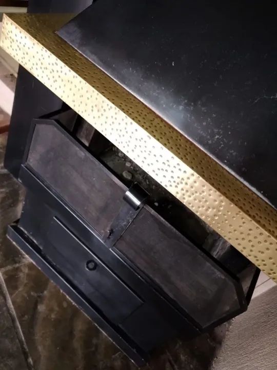 Lareira a lenha de Metal com detalhes em Latão - Foto 2