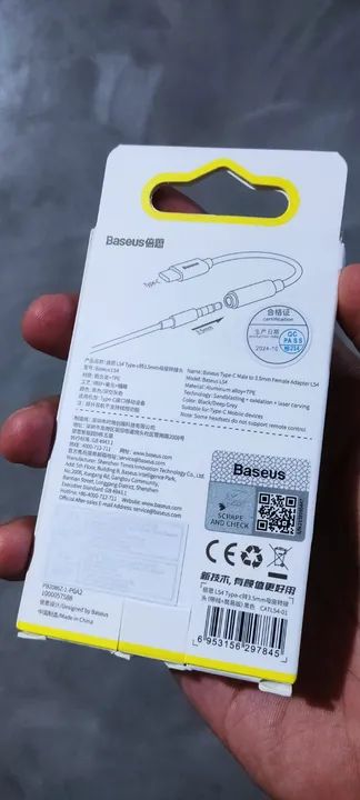 Adaptador BASEUS Tipo-C 3,2 Mm para P2 - Novo - Foto 2