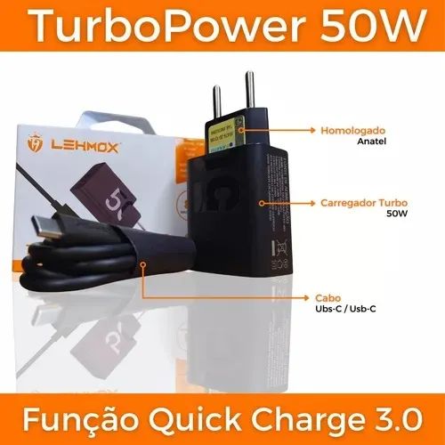 Carregador Turbo Power 50W Tipo-C Novo - Garantia - Foto 3