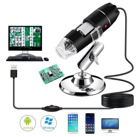 Microscópio Tricoscópio 1000x usb digital câmera endoscópio lupa Celular Notebook z074  - Foto 3