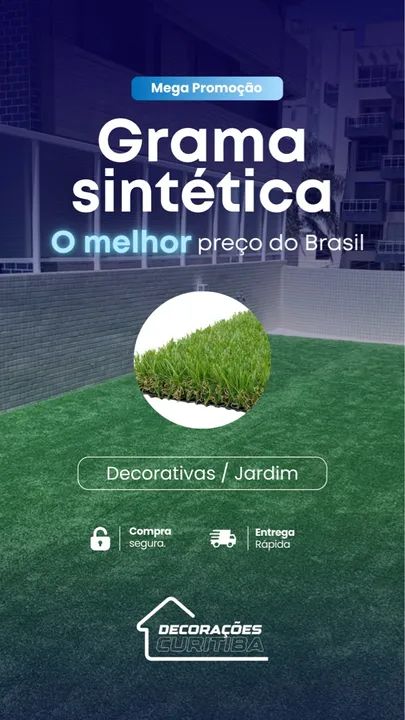 Grama Sintética para Jardim 12 mm - Foto 5