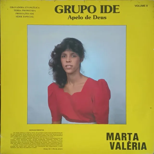 Lp Disco de Vinil Gospel Evangélico Grupo Ide e Marta Valéria - Apelo De Deus