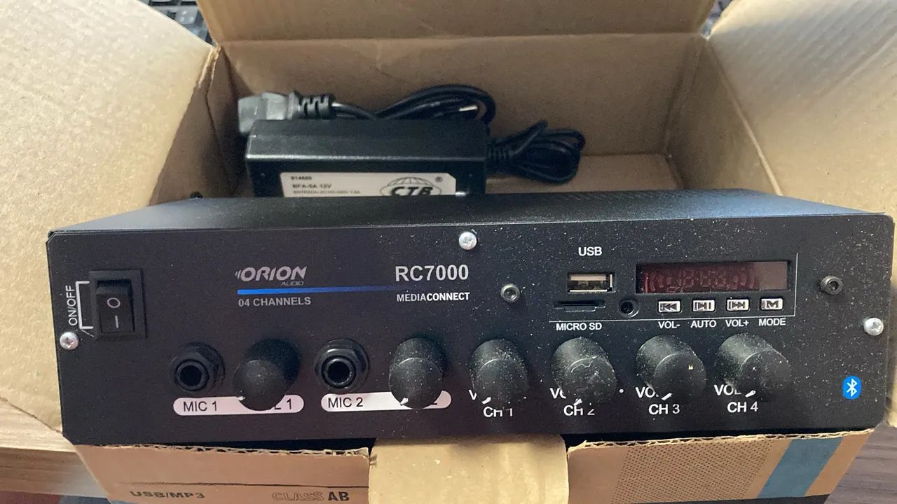 Amplificador / Receiver de Áudio Orion RC7000BT 4 Canais NOVO - Foto 4