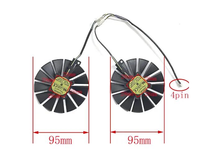 Fan cooler gpu Asus strix rx 470 570 580 gtx 1050ti 1070ti 1080ti e outras - Foto 3