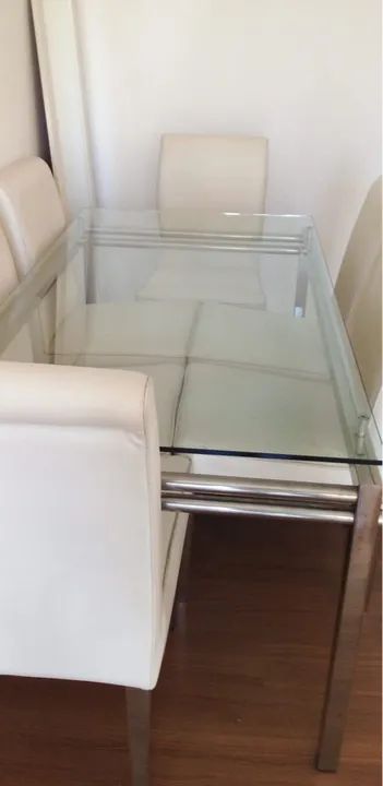 Mesa retangular vidro