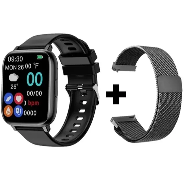 Smartwatch Amoled Chamada Bluetooth 5.0 GPS Embarcado - Unissex Preto