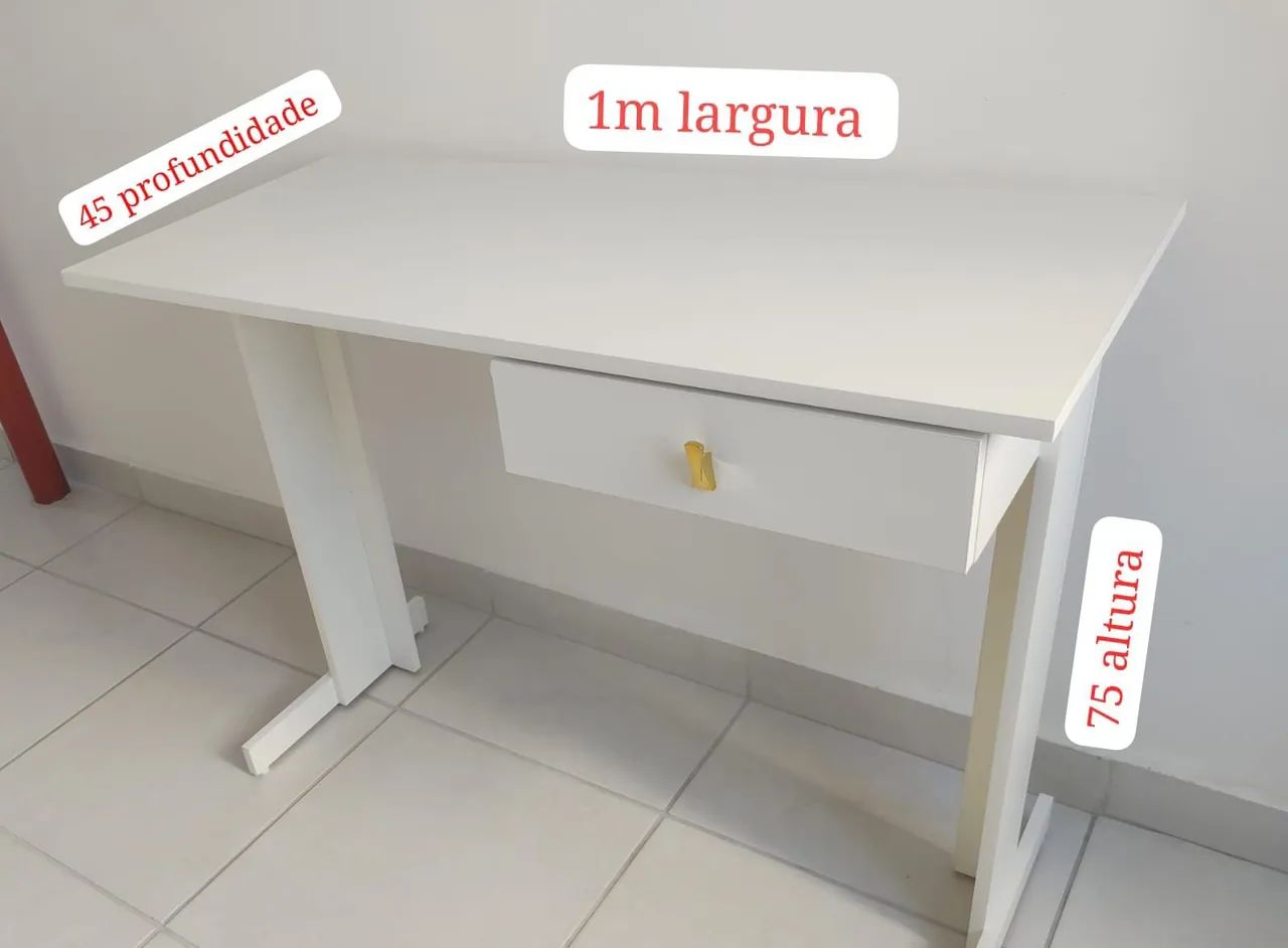 Mesa com gaveta 1m de largura 64840808922241120