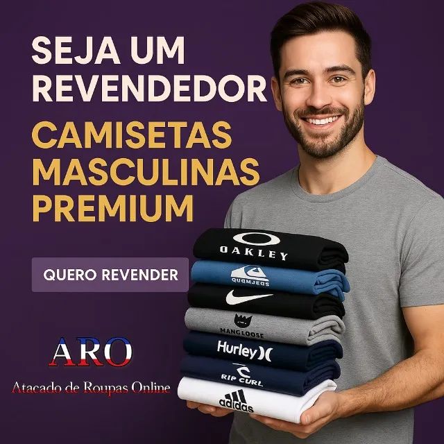Camiseta de Marca em Atacado - Kit com 10 camisetas