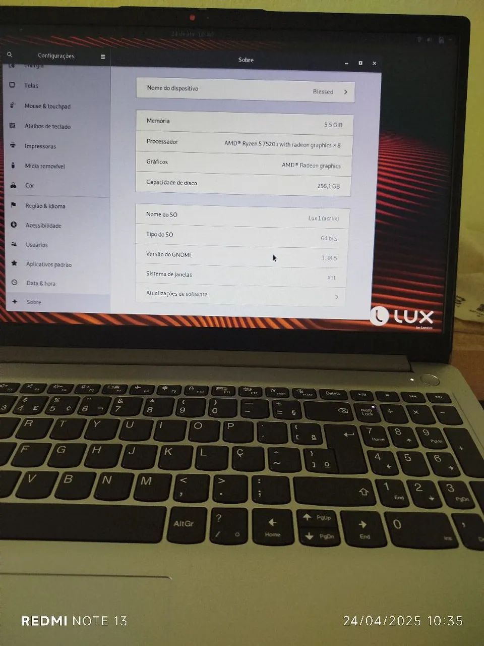 Lenovo IdeaPad1 Gen 12.  LÊ O ANÚNCIO 