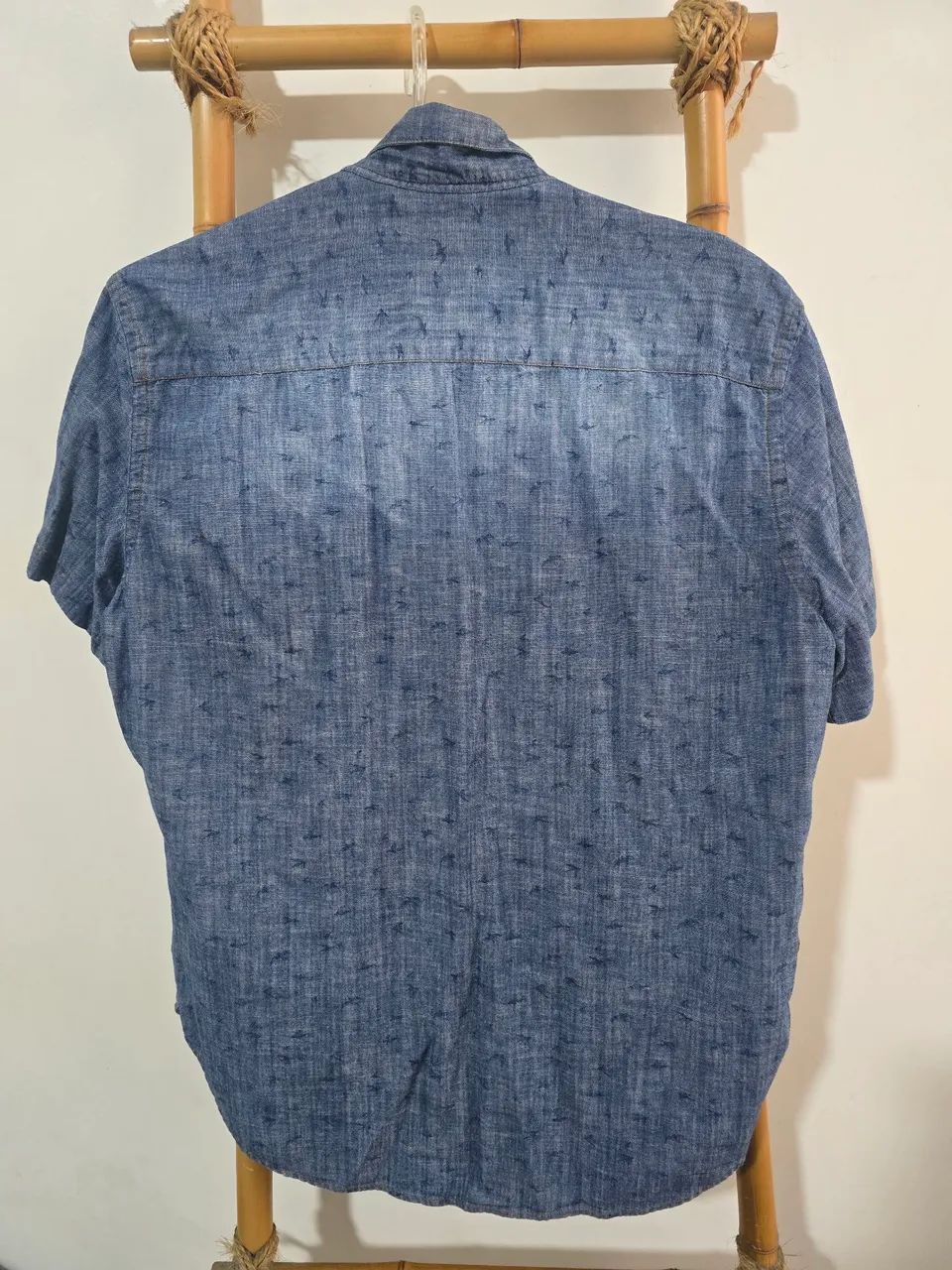 Camisa Manga Curta Jeans  - Foto 2