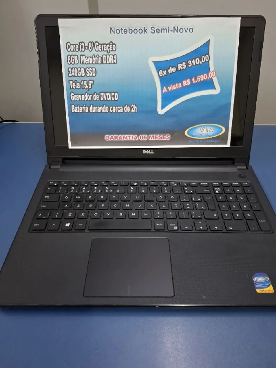 Notebook Dell - Core i3 6ª Ger. - Ssd - 8GB Mem. - 6meses Garantia e Formatado - Foto 4