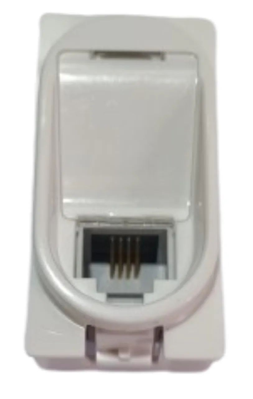 Tomada Telefone RJ11 4 Fios c/Porta-Etiqueta Modulo 17W17