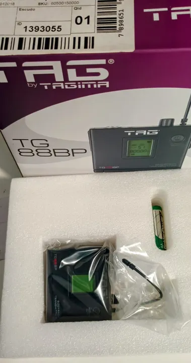 Transmissor Bodypack Tag Sound Tg-88bp Sem Fio Uhf com frequência variável-Tagima