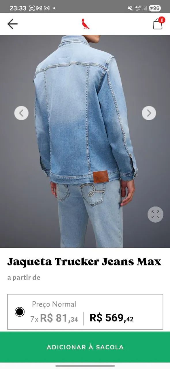 jaqueta jeans reserva maxx - Foto 2