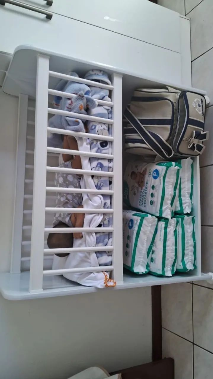 Berço Infantil Branco com Rodinhas - Foto 3