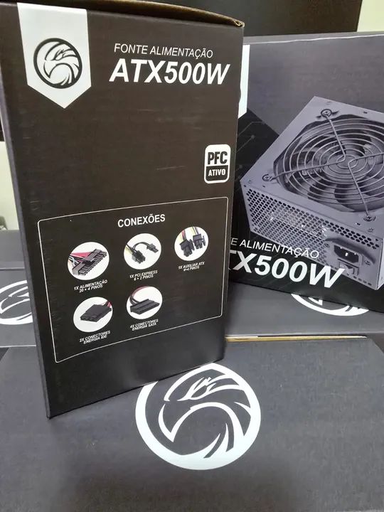 Fonte Gamer 500W PFC Ativo - Foto 3