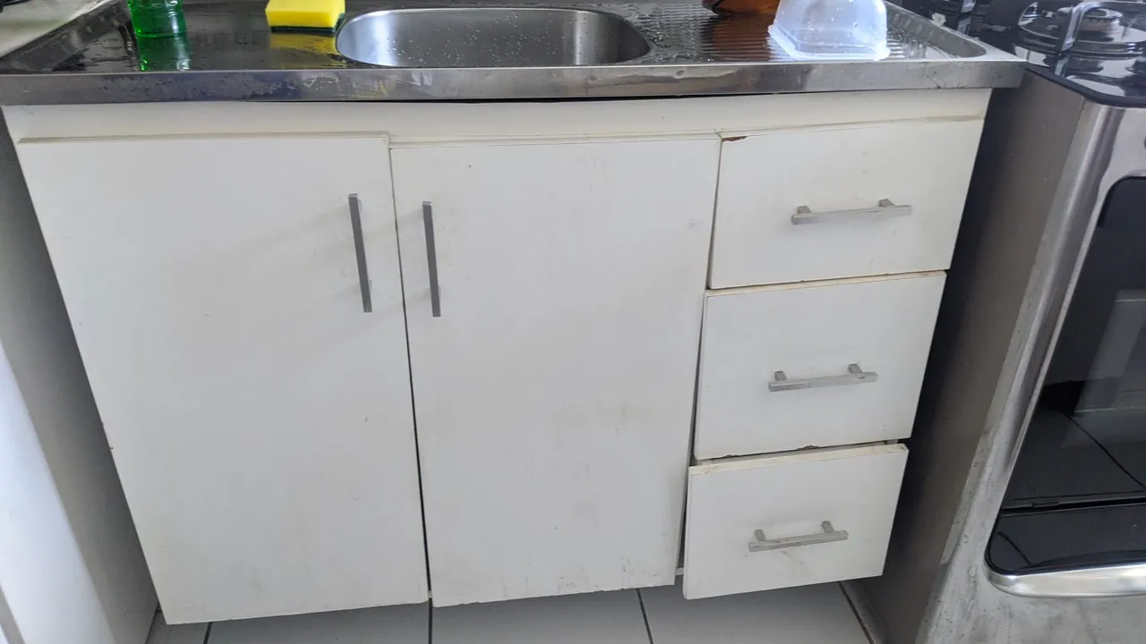 Armário de pia da cozinha