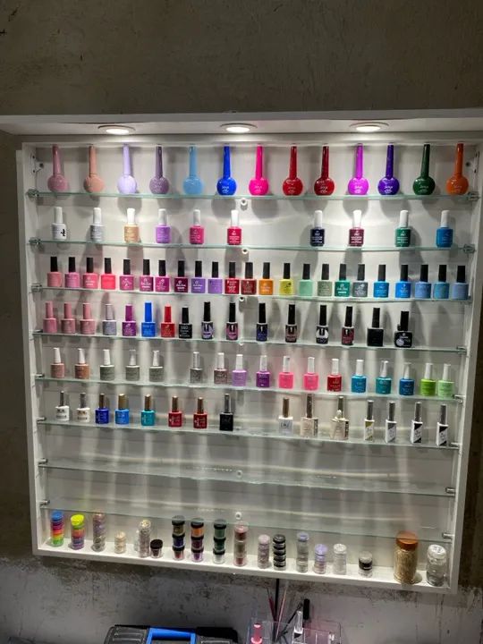 Expositor de esmalte com led 