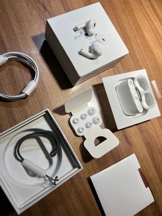 airpods pro (2ª geração) com estojo de recarga magsafe (usb-c) branco - Foto 5