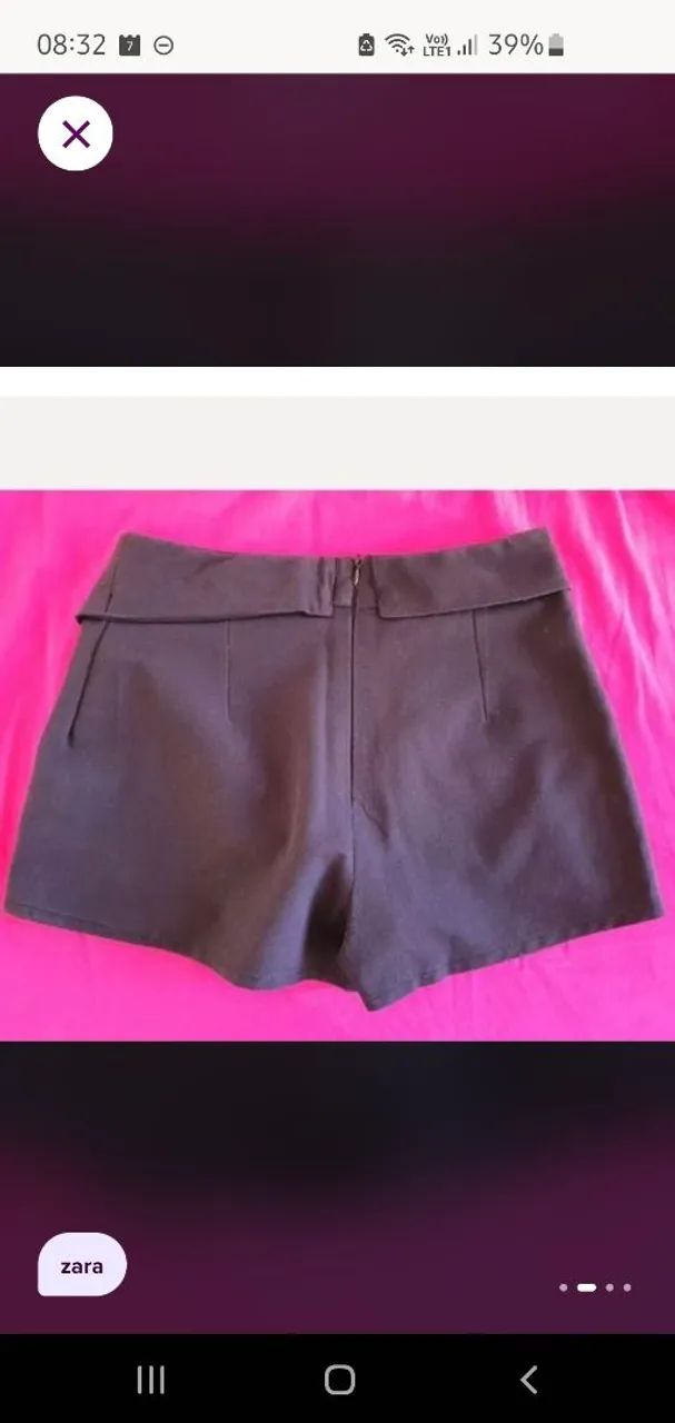 Short envelope Zara Preto  - Foto 2