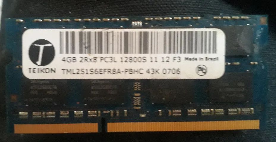 4gb DDR 3 para notebook PC3L Teikon memória ram