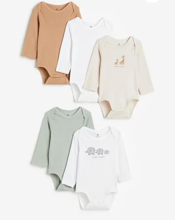 kit 5 bodies H&M tamanhos 18 meses importados (novos)