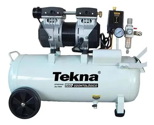 Compressor De Ar Odontológico 6,4 Pés 24l Cpsd7040 Tekna Cor Branco Fase elétrica Monofási - Foto 2