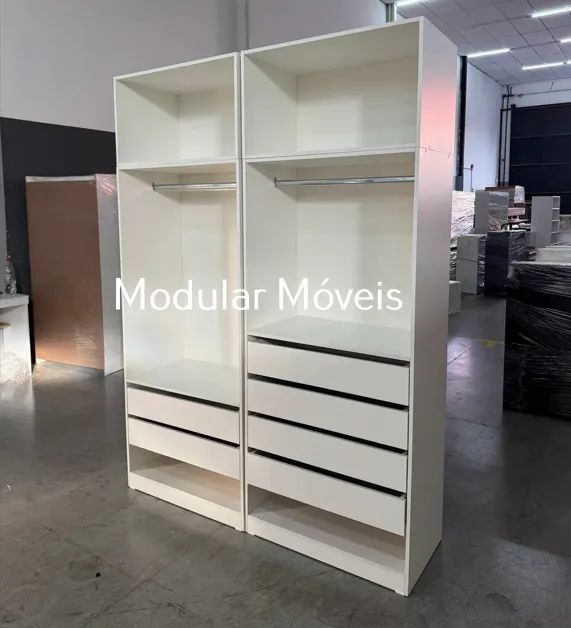 Closet 2 Modulados - MDF Branco - Foto 2