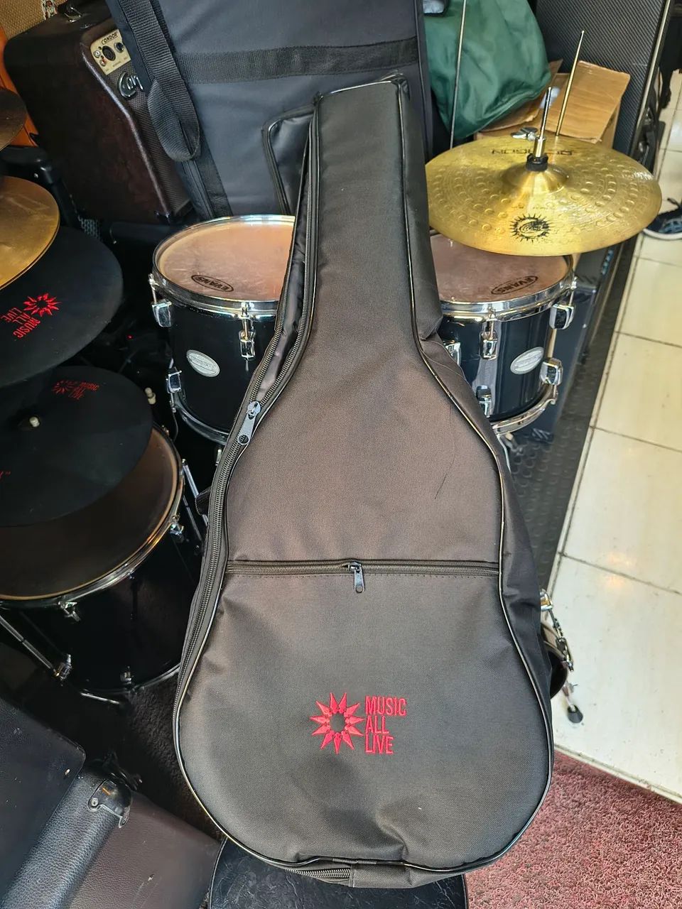 Bag extra luxo violão folk aço barato super oferta Giannini Tagima michael