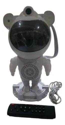 Projetor Astronauta Luzes Led Estrelas E Lua Com Controle Som - Loja Coimbra Computadores  - Foto 3