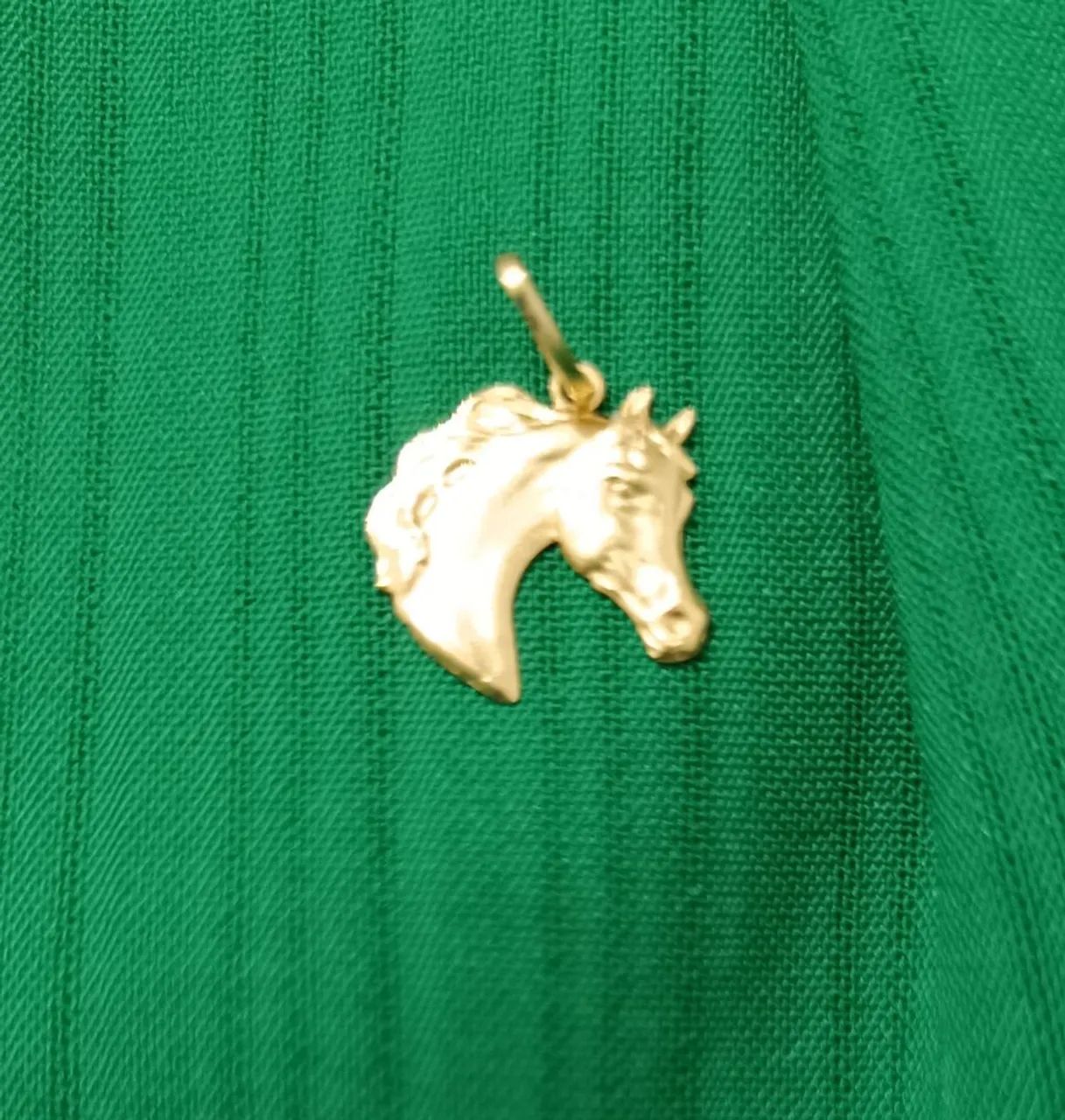 Pingente de cavalo em ouro 18k - Foto 2