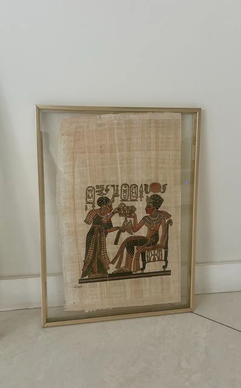 Quadro com papiro original do Egito