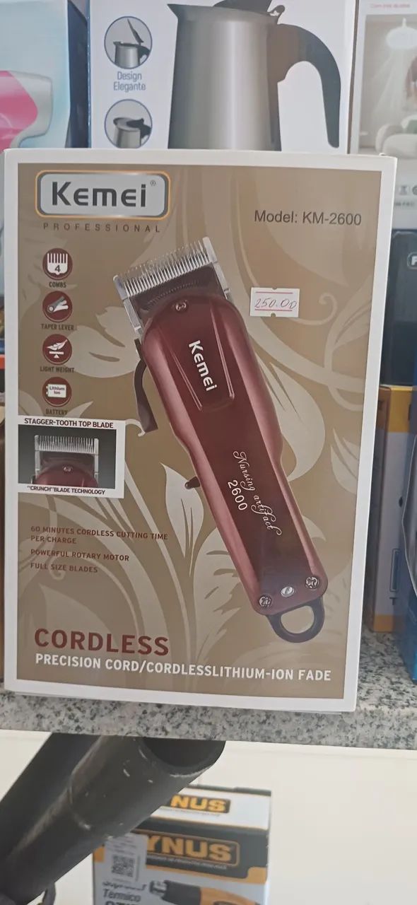 Aparador de Cabelo Kemei KM-2600 Profissional
