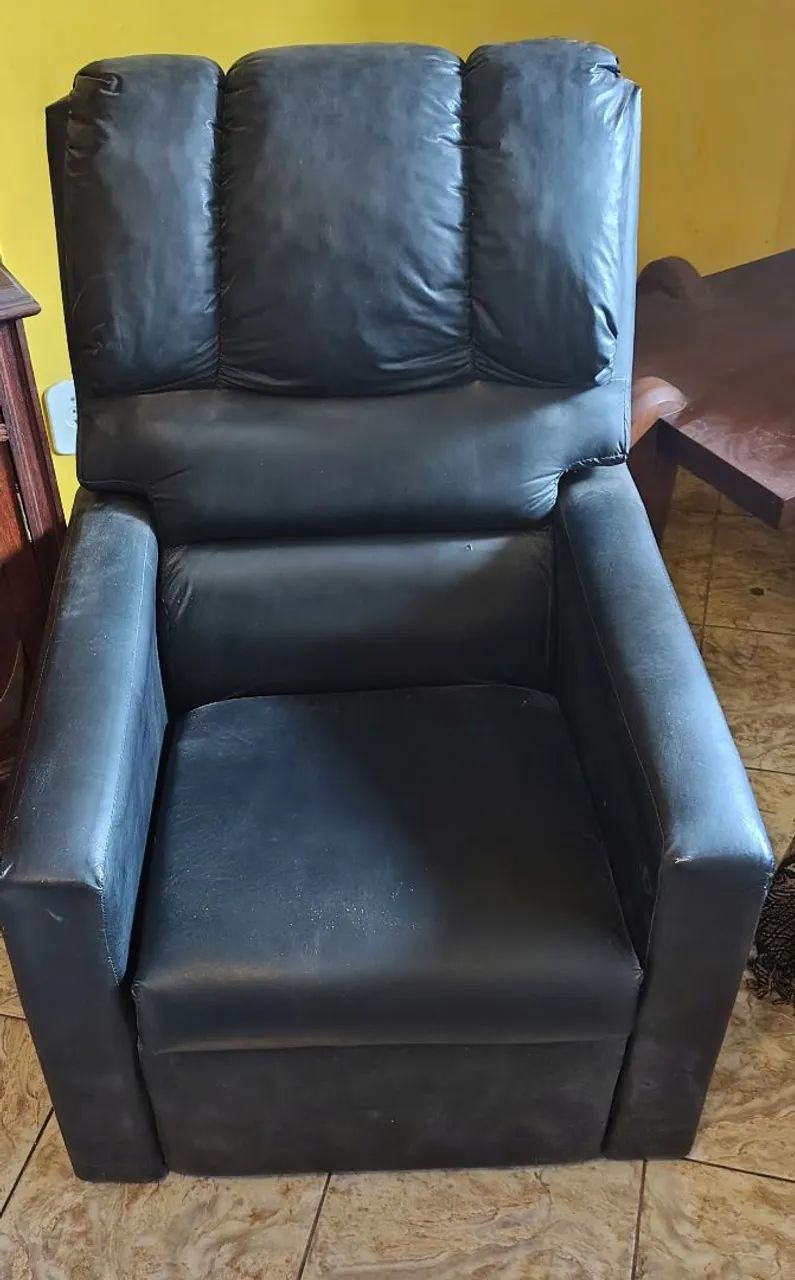 Sofá Único Assento Preto