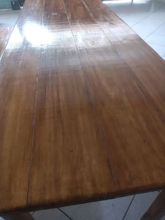 Mesa de Madeira com Bancos  - Foto 2
