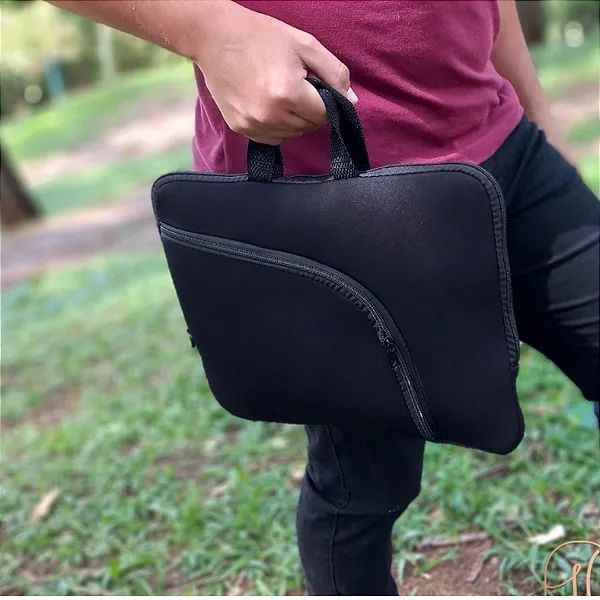 Capa Case Maleta para Notebook até 15.6" com Bolso, Preto - Compacto Capas - Foto 4