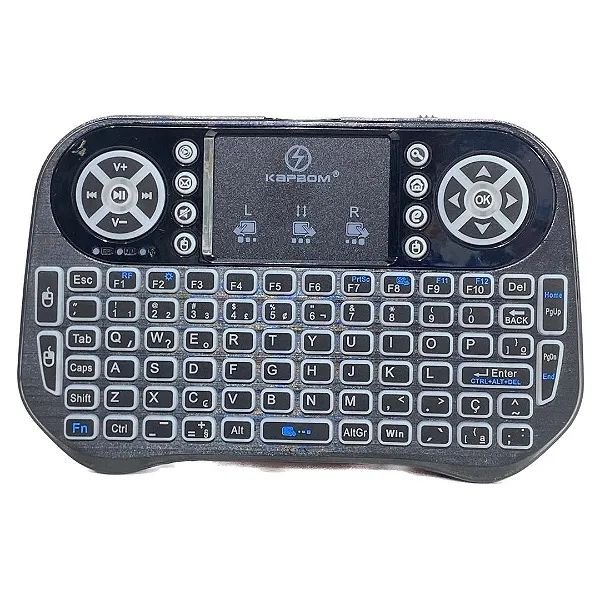 Mini Teclado Sem Fio Touchpad Para Pc, Tv smart Com Iluminação - Kapbom - Foto 2