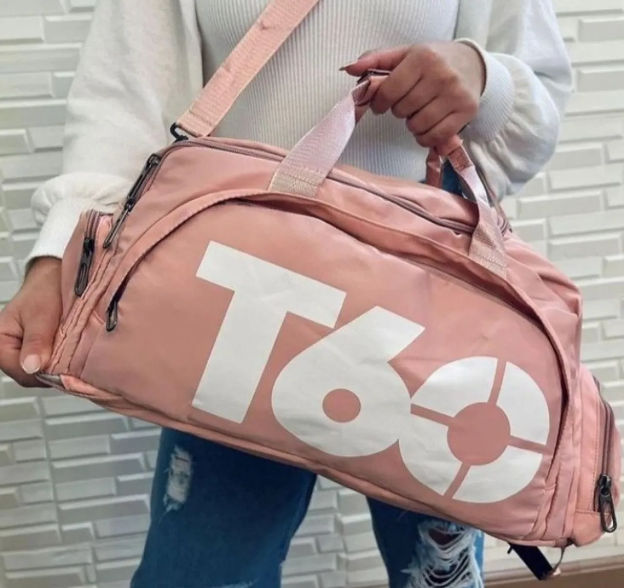 Bolsa de Ginástica T60 Rosa - Ideal para o seu treino