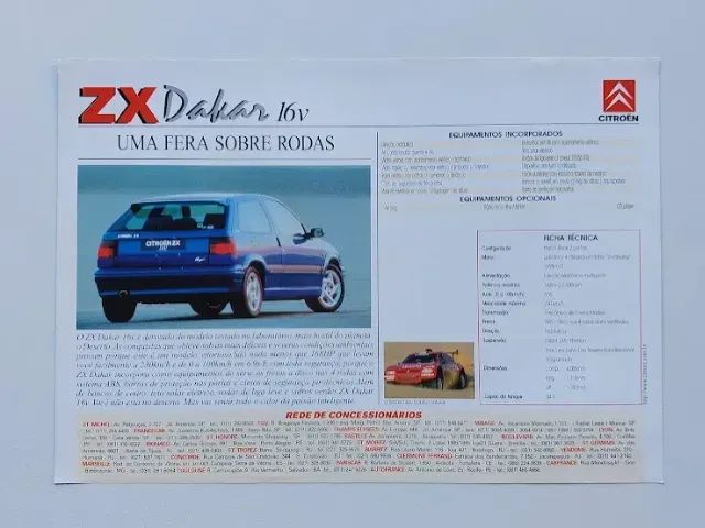 Citroen ZX Dakar - Catálogo Folder Prospecto Original