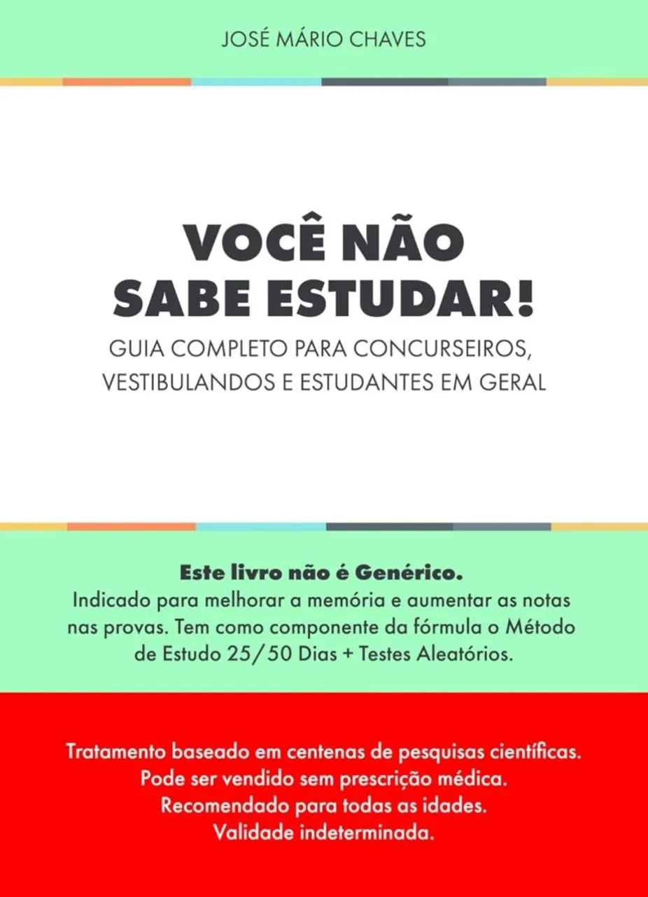 Livro 'Você Não Sabe Estudar!' - Guia Completo