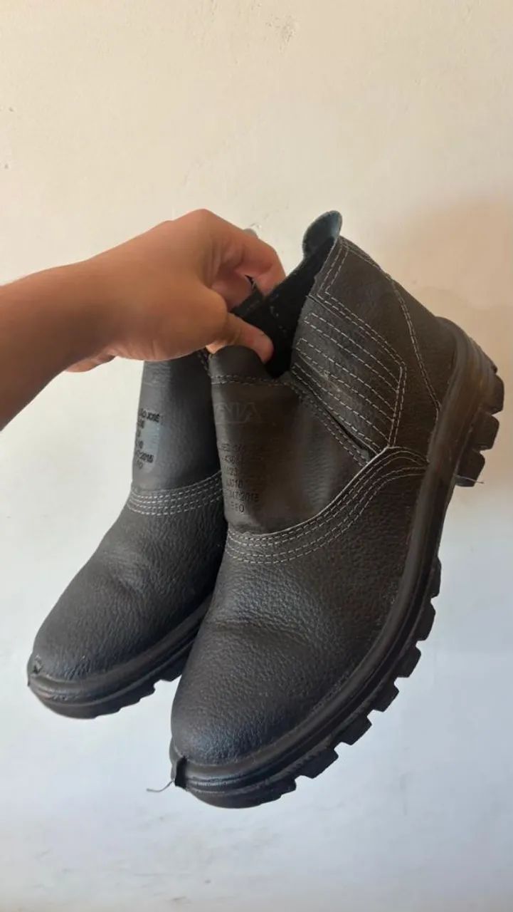 Botina De Trabalho De Couro